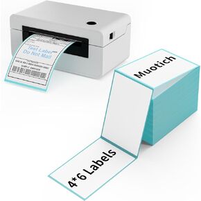 4x6 Thermal Labels, Muotich 500 Fanfold Direct Thermal Shipping Labels, Thermal Printer Label Compatible with Rollo Label Printer, MUNBYN, iDRPT, Polono, Zebra Thermal Label Printer
