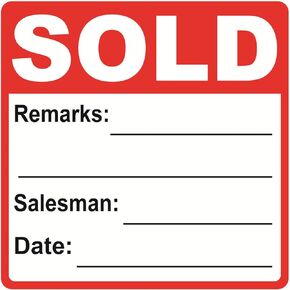 Sold Sticker,2inch 300pcs Sold Salesmen Shop Retail Package Shipping Sticker