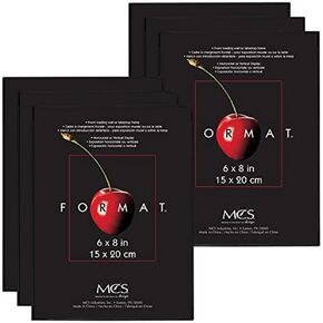 MCS Format Frames, 6 x 8 in, Black, 6 Count