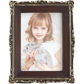 Hymmah 2.5 * 3.5Inch Mini Wallet Picture Frame Vintage Photo Frame Ornate Textured Hand-Crafted Resin Frame with Easel&Hook for Tabletop&Wall Display,Photo Gallery,Art
