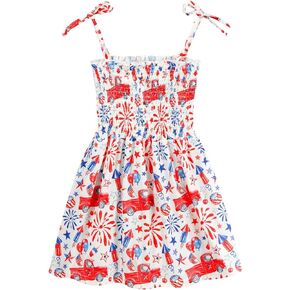 4th of July Toddler Dress Outfit Unicorn Girls Summer Clothes American Flag Dresses