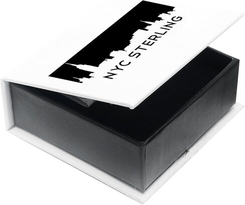 قلادة من الفضة الإسترلينية الصلبة للرجال من NYC مقاس 8 مم عيار 925، مصنوعة في إيطاليا. in Kuwait