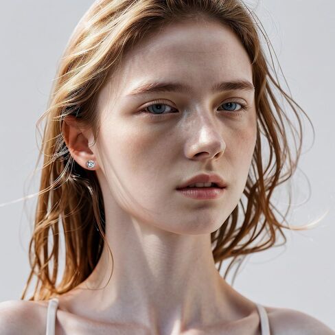 أقراط مويسانيتي مرصعة، 1-2 قيراط D اللون VVS1، قطع مستديرة فاخرة، ألماس تم تصنيعه في المختبر، S925 من الفضة الإسترليني مع مطلية بالذهب الأبيض عيار 18 قيراط، هدايا مجوهرات للنساء والرجال in Kuwait