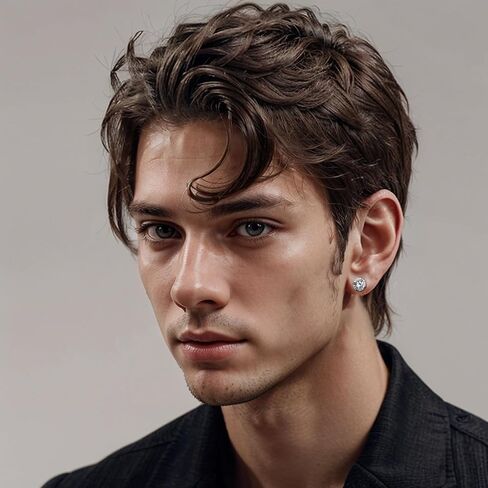 أقراط مويسانيتي مرصعة، 1-2 قيراط D اللون VVS1، قطع مستديرة فاخرة، ألماس تم تصنيعه في المختبر، S925 من الفضة الإسترليني مع مطلية بالذهب الأبيض عيار 18 قيراط، هدايا مجوهرات للنساء والرجال in Kuwait