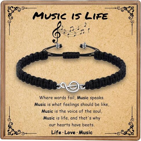 Smilebelle Teacher Appreciation Gifts, Teacher Bracelets for Women Thank You Gift for Teacher Purple Moonstone Bracelet Meaningful Music Gifts for Men Black Leather Bracelet as Teachers Day Graduation Gifts Back to School Jewelry in Saudi Arabia
