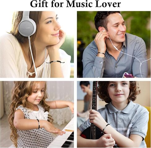 Smilebelle Teacher Appreciation Gifts, Teacher Bracelets for Women Thank You Gift for Teacher Purple Moonstone Bracelet Meaningful Music Gifts for Men Black Leather Bracelet as Teachers Day Graduation Gifts Back to School Jewelry in Saudi Arabia