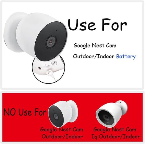 كابل شحن مغناطيسي ومحول طاقة من SKYWORLDM لكاميرا Google Nest Cam (بطارية مدمجة)، قابس 5V1A وكابل طاقة مغناطيسي مقاوم للماء بطول 16 قدم أبيض (1) in Kuwait