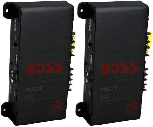 مضخم صوت السيارة عالي الطاقة BOSS R1002 بقدرة 200 وات بقناتين RIOT (عبوة من قطعتين) in Saudi Arabia