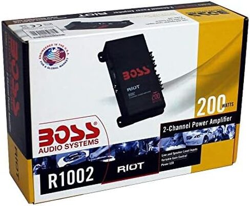 مضخم صوت السيارة عالي الطاقة BOSS R1002 بقدرة 200 وات بقناتين RIOT (عبوة من قطعتين) in Saudi Arabia