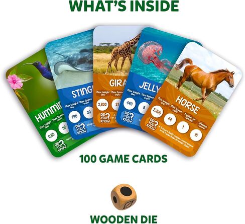 Skillmatics Trump Card Game - Rank Up Animals, Memory Game, Perfect for Boys, Girls, Kids, and Families Who Love Board Games, Travel Friendly, Gifts for Ages 7, 8, 9 and Up in Saudi Arabia