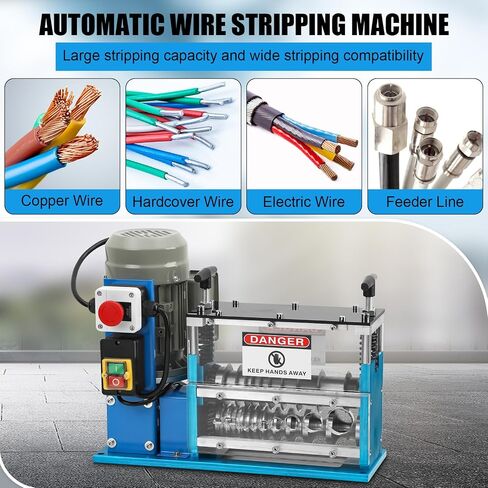 Wire Stripper,370W 370W 0.06" - 1.5" Automatic Wire Stripper, 10 Channel 10 Blade Wire Stripper, 75 FPM, Scrap Disposal Tool for Copper Recycling in Saudi Arabia