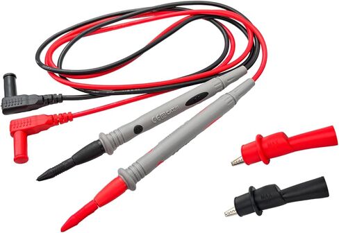 مع مشابك التمساح الملولبة، مشبك مسبار اختبار الموز 4 مم مناسب لمعظم أجهزة القياس الإلكترونية الرقمية المتعددة، كابل اختبار المشبك متر استبدال أحمر أسود. (10 أ) in Kuwait