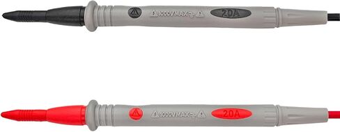 مع مشابك التمساح الملولبة، مشبك مسبار اختبار الموز 4 مم مناسب لمعظم أجهزة القياس الإلكترونية الرقمية المتعددة، كابل اختبار المشبك متر استبدال أحمر أسود. (10 أ) in Kuwait