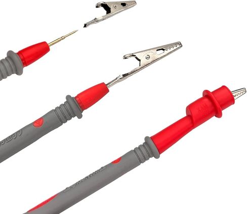 مع مشابك التمساح الملولبة، مشبك مسبار اختبار الموز 4 مم مناسب لمعظم أجهزة القياس الإلكترونية الرقمية المتعددة، كابل اختبار المشبك متر استبدال أحمر أسود. (10 أ) in Kuwait