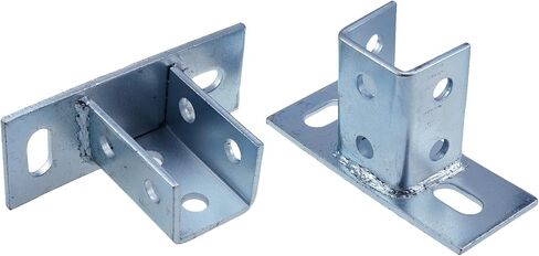 KUMGROT 4pcs Strut Channel Bracket 2 Hole Square Mount Post Base Strut Mount for Channel Fire Bracket Square Single Channel Carbon Steel Q235 5mm Thick 80mm/3.1in Height in Saudi Arabia