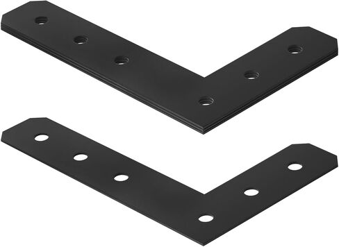 4 Pcs L Shaped Beam Bracket for 4x4 Timber, Width 3", 15" x 9-1/2", Flat Corner Brace L Tie Plates, Thickness 3mm in Saudi Arabia