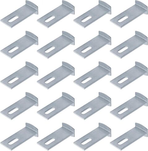 20 Pcs T Shape Welded Plate, Adjustable Fixing Bracket, 1-1/2x3-1/2 in., Embed Anchor Plates Fastener, Thickness 3.7mm in Saudi Arabia