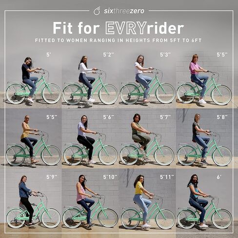 دراجة شاطئية للسيدات من sixreezero EVRYjourney، دراجة هجينة للتجول خطوة بخطوة in Kuwait