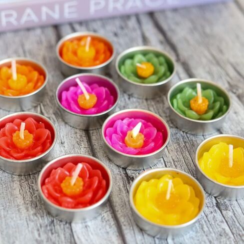 10 Pcs Flowers Tealight Candles Aromatherapy Relax Candles Scented Tea Lights for Birthday Party Supplies and Wedding Favor Baby Shower Decorations. (Mixed Frangipani Flower Colors) in Saudi Arabia