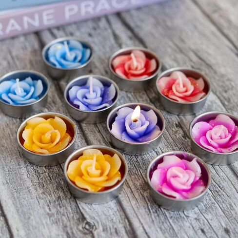 10 Pcs Flowers Tealight Candles Aromatherapy Relax Candles Scented Tea Lights for Birthday Party Supplies and Wedding Favor Baby Shower Decorations. (Mixed Frangipani Flower Colors) in Saudi Arabia
