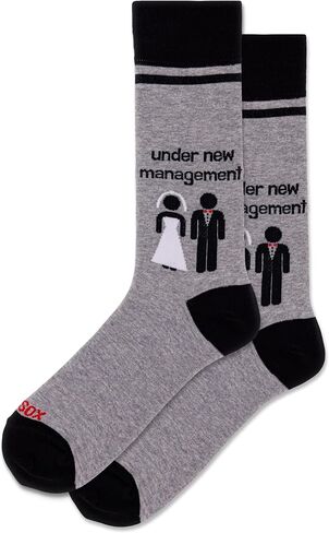 Hot Sox Men's Fun Wedding Groom Crew Socks-1 Pair Pack-Cool & Funny Husband Gifts in Saudi Arabia