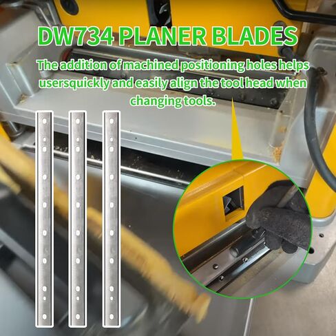 استبدال شفرات الطائرة DW734 لجهاز DeWalt DW7342، أداة فولاذية مغلفة مقاس 12-1/2 بوصة M2 - مجموعة من 3 in Kuwait