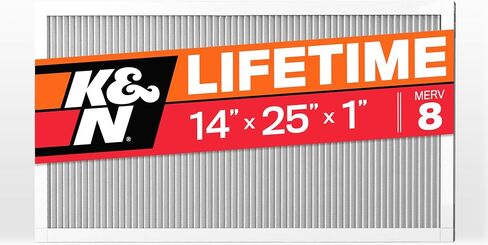 K&N 14x25x1 HVAC Furnace Air Filter, Lasts a Lifetime, Washable, Merv 11, the Last HVAC Filter You Will Ever Buy, Breathe Safely at Home or in the Office, HVC-11425 in Saudi Arabia