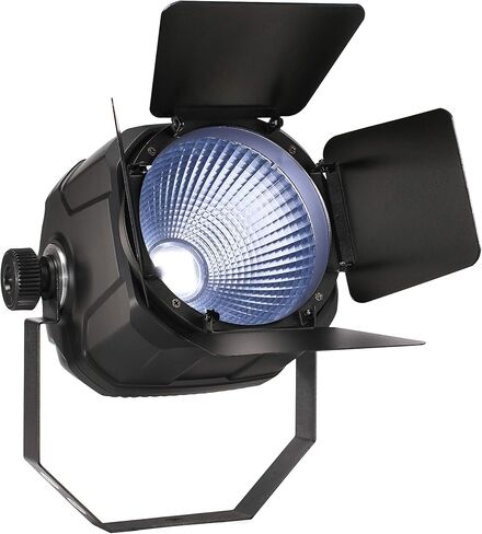 أضواء LED COB احترافية قوية 100 وات 3200 ك أضواء مسرح بيضاء دافئة DMX إهليلجي للمسرح DJ وحفلات الزفاف مع أبواب الحظيرة وشعاع قابل للتعديل in Kuwait