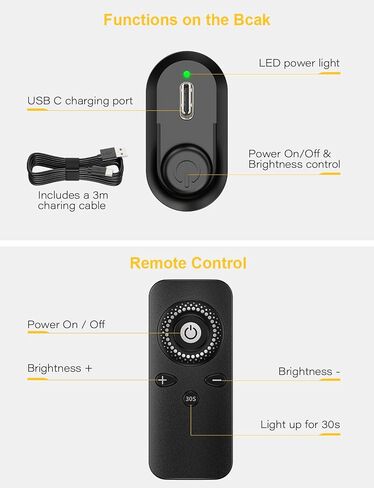 Baby Car Mirror With Light for Baby Rechargeable Baby Mirror for Car Seat Rear Facing Hook Clip Design Car Seat Mirror for Baby Rear Facing Crystal Clear view ShatterProof With Remote Control in Saudi Arabia