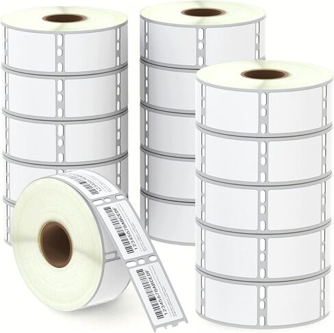BETCKEY - Compatible DYMO 30347 (1" x 1-1/2") Book Spine Labels - Compatible with DYMO Labelwriter 450, 4XL & Zebra Desktop Printers [6 Rolls/4500 Labels] in Saudi Arabia