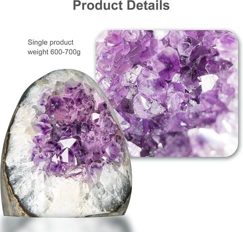 بلورات الجمشت الطبيعية (1.3 رطل إلى 1.5 رطل) مجموعة كبيرة من الكوارتز الصخري الجيود الجمشت - صندوق هدايا مميز حجر الشفاء الروحي in Kuwait