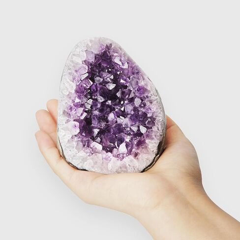 بلورات الجمشت الطبيعية (1.3 رطل إلى 1.5 رطل) مجموعة كبيرة من الكوارتز الصخري الجيود الجمشت - صندوق هدايا مميز حجر الشفاء الروحي in Kuwait