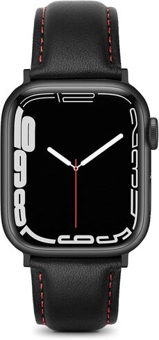 سوار ساعة أبل، سوار معصم بديل من الجلد، حزام قابل للتعديل متوافق مع سلسلة iWatch 9/8/7/6/5/4/3/2/1/SE Sports/Edition للرجال in Kuwait