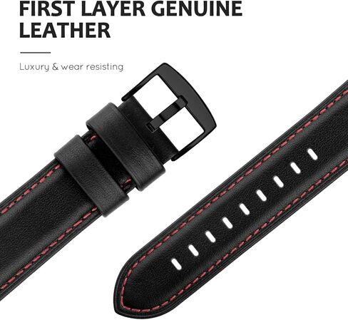 سوار ساعة أبل، سوار معصم بديل من الجلد، حزام قابل للتعديل متوافق مع سلسلة iWatch 9/8/7/6/5/4/3/2/1/SE Sports/Edition للرجال in Kuwait