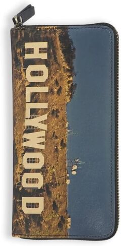 Zipper Wallet For Women Genuine Leather Slim Womens Wallets Large Capacity With Unique Street Culture Graffiti Printing (Ca-Graff) in Saudi Arabia