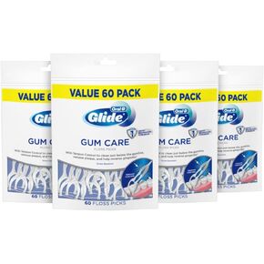 Oral B Glide Dental Floss Picks, Gum Care, 60 Count, Pack of 4 in Saudi Arabia