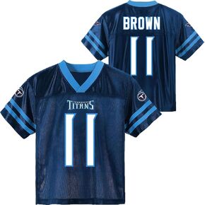 AJ Brown Tennessee Titans #11 Navy Blue Kids Youth 4-20 Home Player Jersey in Kuwait