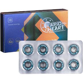 Rapid Heart 8 Pack 608 2RS Precision Ceramic Blue Bearings. 40+ Seconds Spin Test. for Skateboards, Longboards, Inline & Roller Skates. Premium Quality, Affordable Price,High-Performance Alternative. in Saudi Arabia