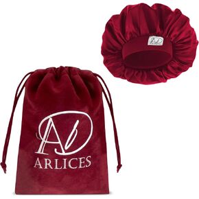 Silk Bonnet for Sleeping Women Men, Breathable Double Layer Satin Hair Bonnets, Non Slip Sleep Cap for Curly Hair Sleep Cap in Saudi Arabia
