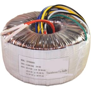 1pcs 600W toroidal Class A Transformer, Copper Wire core, Output: 48V-0-48V 5.8A; 15V-0-15V 1A; 0-6.3V-12V 1A in Saudi Arabia