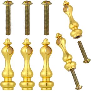 4pcs Metal Spindles for Cabinets Golden Railing Bracket Spindles Furniture Connectors for Glass Railing Cabinets Bar Carts Easy Installation in Kuwait