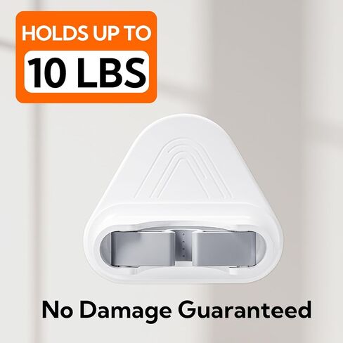 hookay 10lbs Broom and Mop Grippers, Damage-Free Hanging Wall Mount Broom Holder, No Tools Removable Hanging Organizer for home organization, Holds up to 10 lb, 2 Hangers and 6 Adhesive Strips in Saudi Arabia