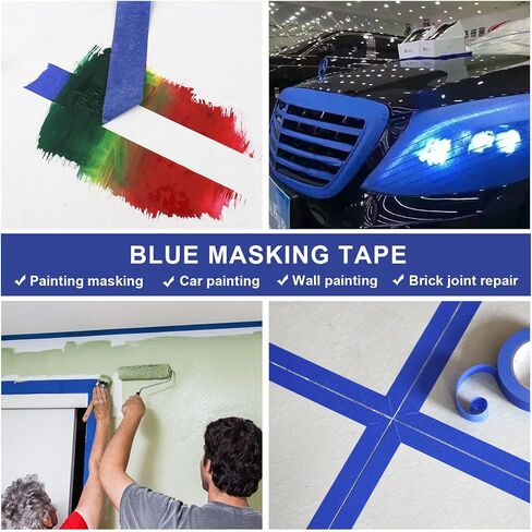 Bomi Pack Pack Painters الشريط 1 بوصة بالجملة - شريط الطلاء 20 لفات × 1 بوصة × 55 ياردة - شريط تقنيع أصفر لطلاء الجدران ، صياغة DIY ، تشطيب الحافة والمدرسة ، إجمالي 1100 ياردة in Saudi Arabia