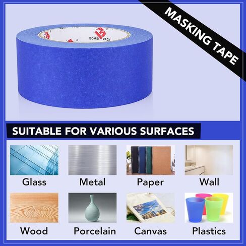 Bomi Pack Pack Painters الشريط 1 بوصة بالجملة - شريط الطلاء 20 لفات × 1 بوصة × 55 ياردة - شريط تقنيع أصفر لطلاء الجدران ، صياغة DIY ، تشطيب الحافة والمدرسة ، إجمالي 1100 ياردة in Saudi Arabia