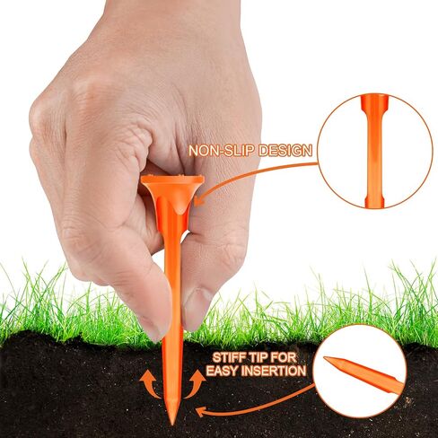 MAZEL Transparent Plastic Golf Tees 8 Pack,Enhanced Durability & Stability Plastic Tees with 5 Prongs,Minimize Friction and Side Spin in Saudi Arabia