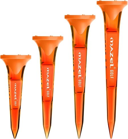 MAZEL Transparent Plastic Golf Tees 8 Pack,Enhanced Durability & Stability Plastic Tees with 5 Prongs,Minimize Friction and Side Spin in Saudi Arabia