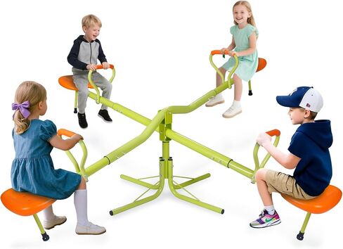 JupiterForce Kids متأرجحة معدات ملعب دوارة مع دوران 360 درجة، لعب ممتع في الهواء الطلق للأطفال والأطفال الصغار والأولاد والبنات والأطفال (مقعدين) in Kuwait
