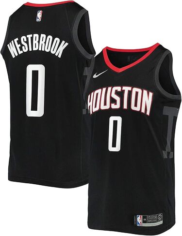 Outerstuff Russell Westbrook Houston Rockets #0 Youth 8-20 Black Statement Edition Swingman Jersey in Saudi Arabia