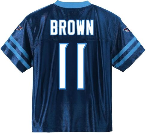 AJ Brown Tennessee Titans #11 Navy Blue Kids Youth 4-20 Home Player Jersey in Kuwait