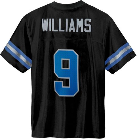 Jameson Williams Detroit Lions Black #9 NFL Kids Youth 4-20 Name and Number Alternate Player Football Jersey in Saudi Arabia
